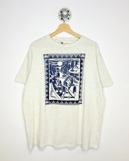 Vintage 90s Girl Guides Of Canada Ash Grey Tee Shirt
