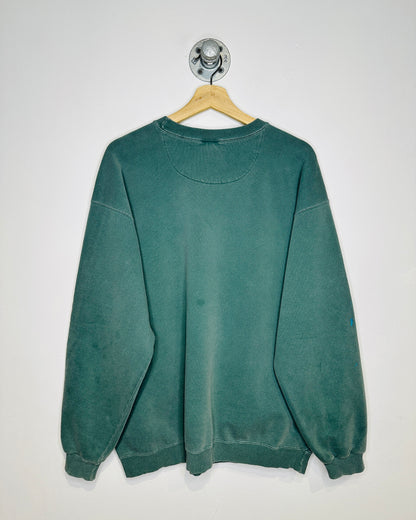 Vintage 1990s Annapolis Faded Green Dyed Crewneck Sweatshirt