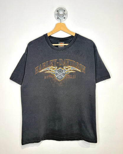 2009 Barrie Harley Davidson Faded Black Tee Shirt