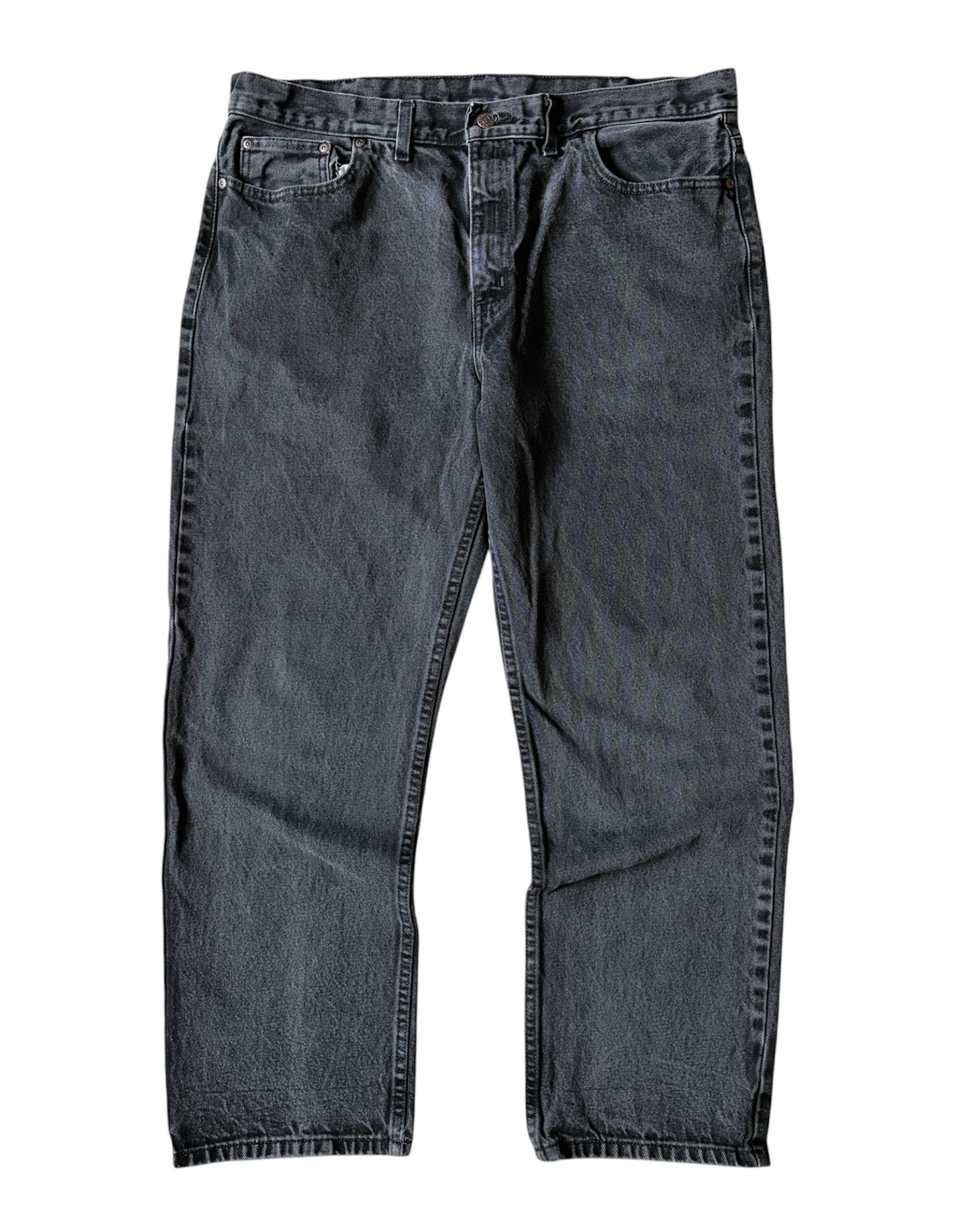Vintage Faded Glory Relaxed Fit Faded Black Jeans