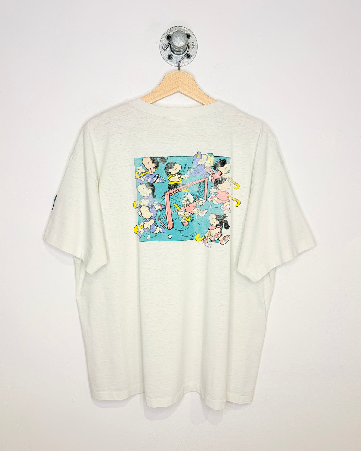 Vintage 80s/90s Humeur Design Ontario Field Hockey White Tee Shirt