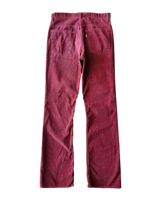 Vintage 70s Levi’s 517 White Tab Red Bootcut Corduroy Pants