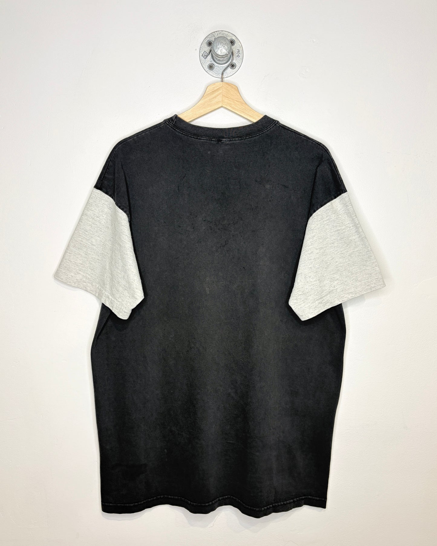 Vintage 1993 Los Angeles Raiders Two Tone Black Tee Shirt