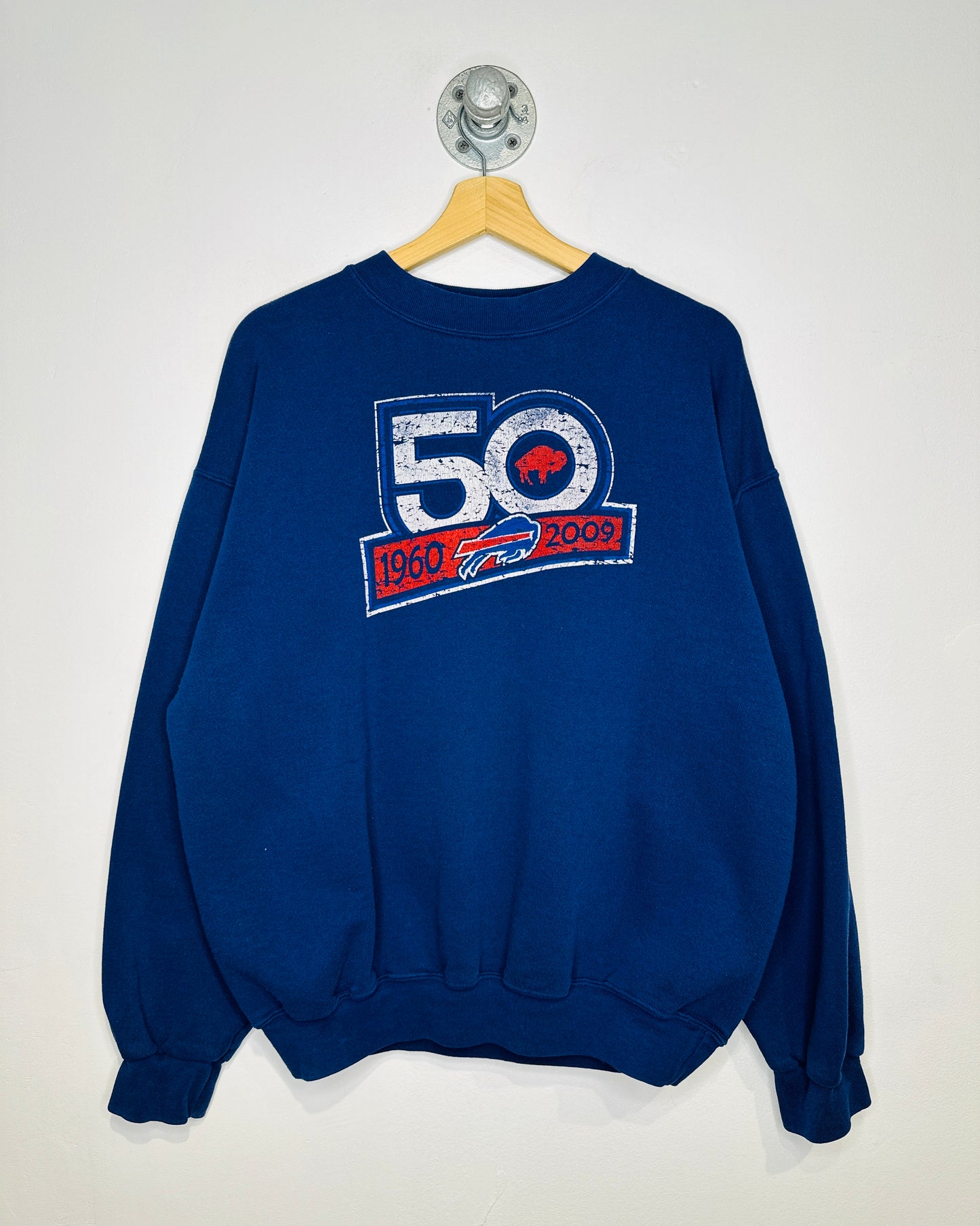 Vintage 2009 Buffalo Bills Navy Crewneck Sweatshirt