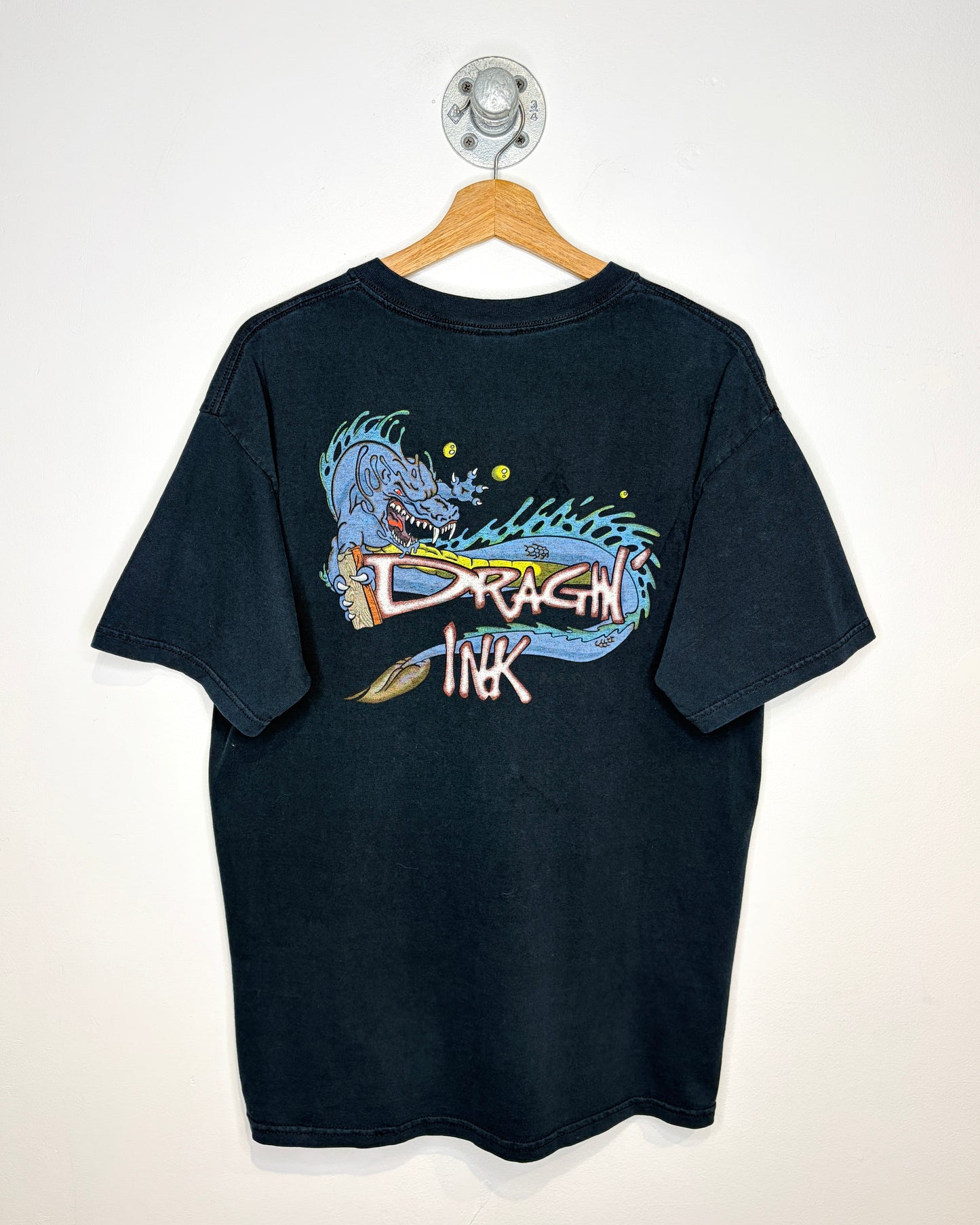 Vintage Early 2000s Dragin’ Ink Black Tee Shirt