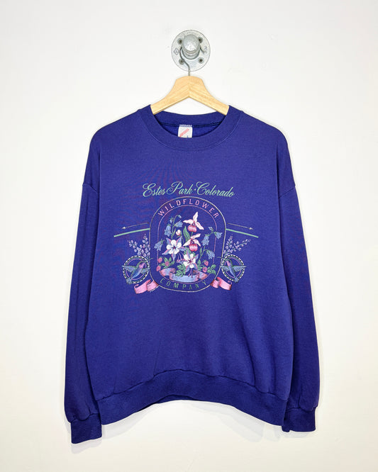 Vintage 1993 Estes Park Colorado Purple Crewneck Sweatshirt