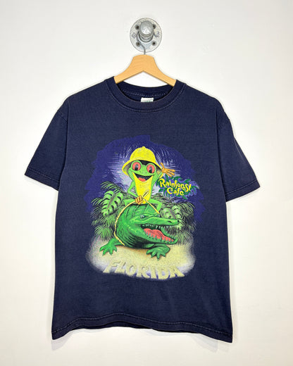 Vintage Rainforest Cafe Faded Navy Blue Tee Shirt