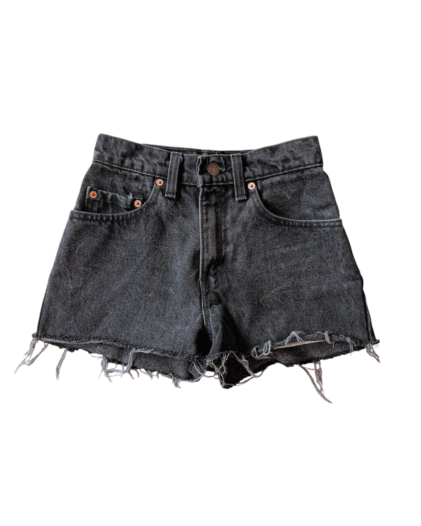 Vintage 90s Levi’s 550 Faded Black Jean Shorts