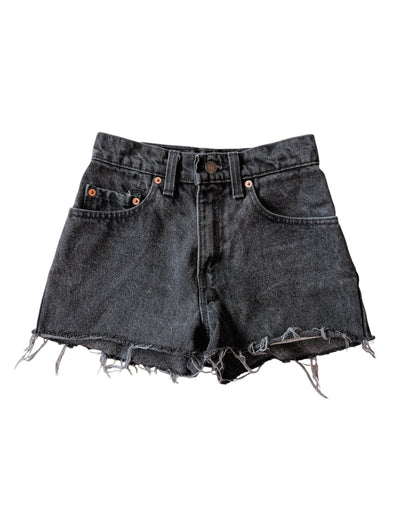 Vintage 90s Levi’s 550 Faded Black Jean Shorts