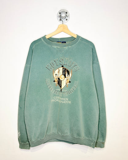 Vintage 90s Hot Shots Beach Volleyball Earth Tone Crewneck Sweatshirt