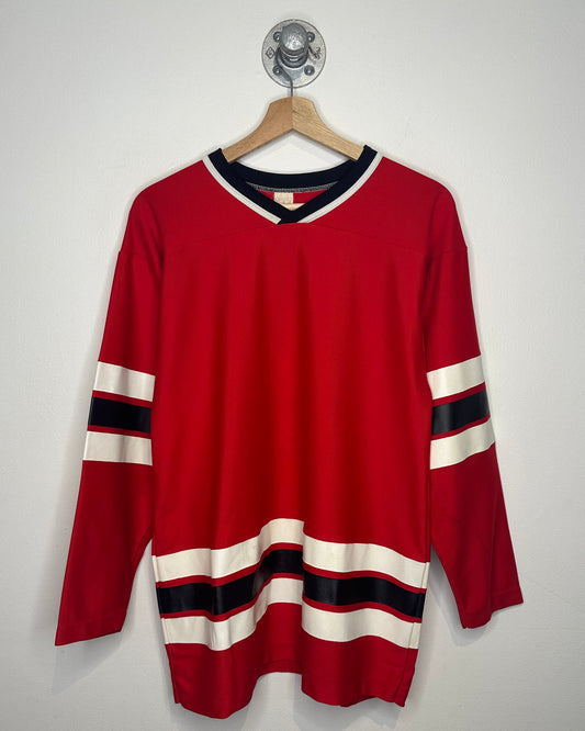 Vintage 80s Blank Red Hockey Jersey