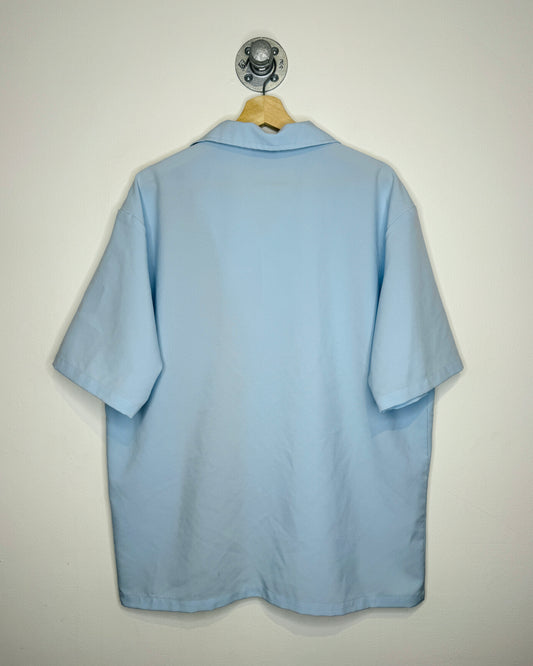 Vintage 90s Iz It U Light Blue Short Sleeve Button Up Shirt