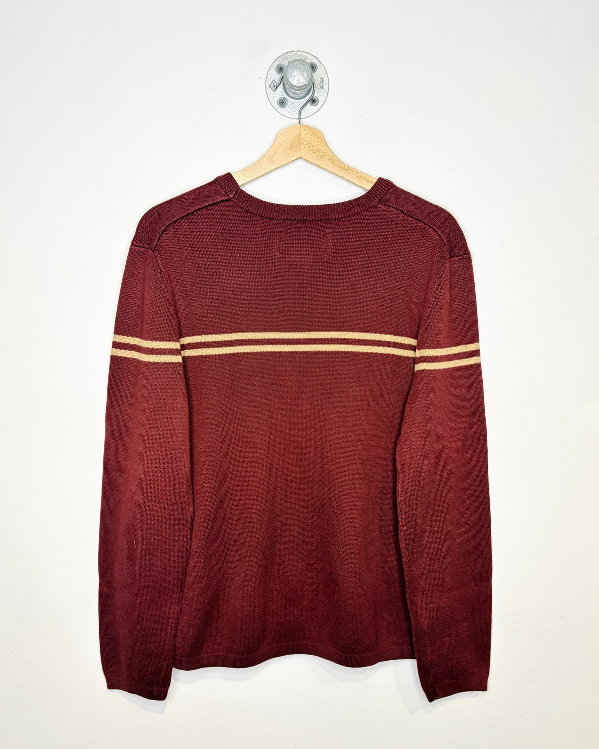Aeropostale Deep Red & Tan Sweater