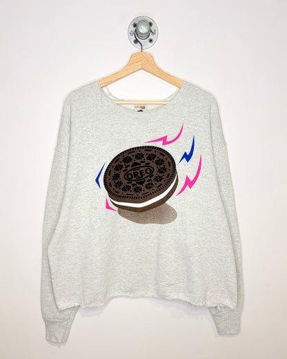 Vintage Late 1980s Oreo Cookies Grey Cut And Chopped Crewneck Sweatshirt