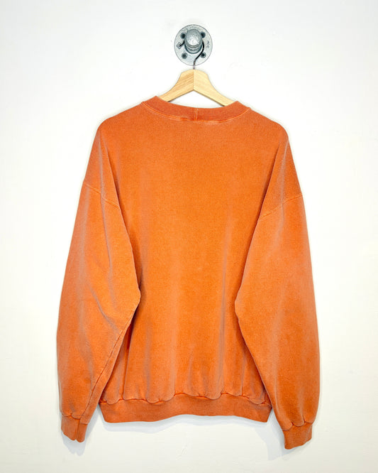 Vintage 90s “Jump What?” Faded Orange Crewneck Sweatshirt