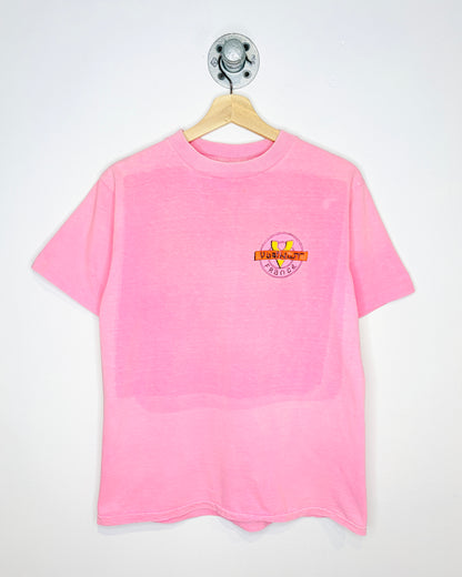Vintage 1990 Vuarnet France Faded Pink Tee Shirt