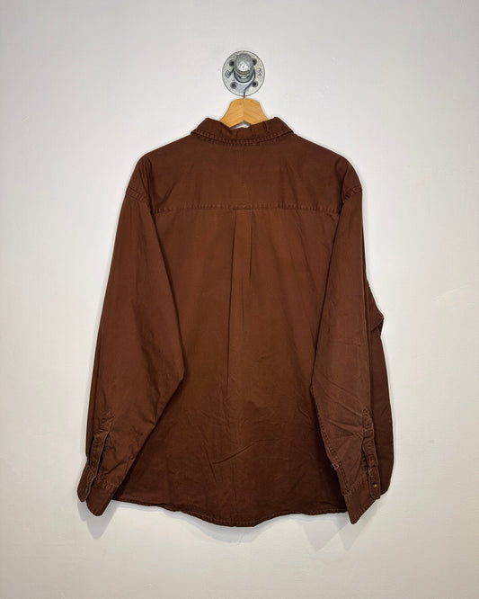 2000s Route 66 Brown Two Pocket Button Down Long Sleeve Shirt