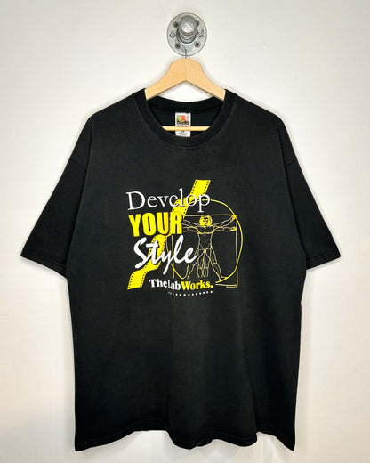 Vintage 1998 “Develop Your Style” Black Tee Shirt