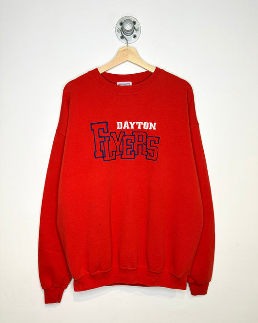 Vintage 90s Dayton Flyers Red Crewneck Sweatshirt
