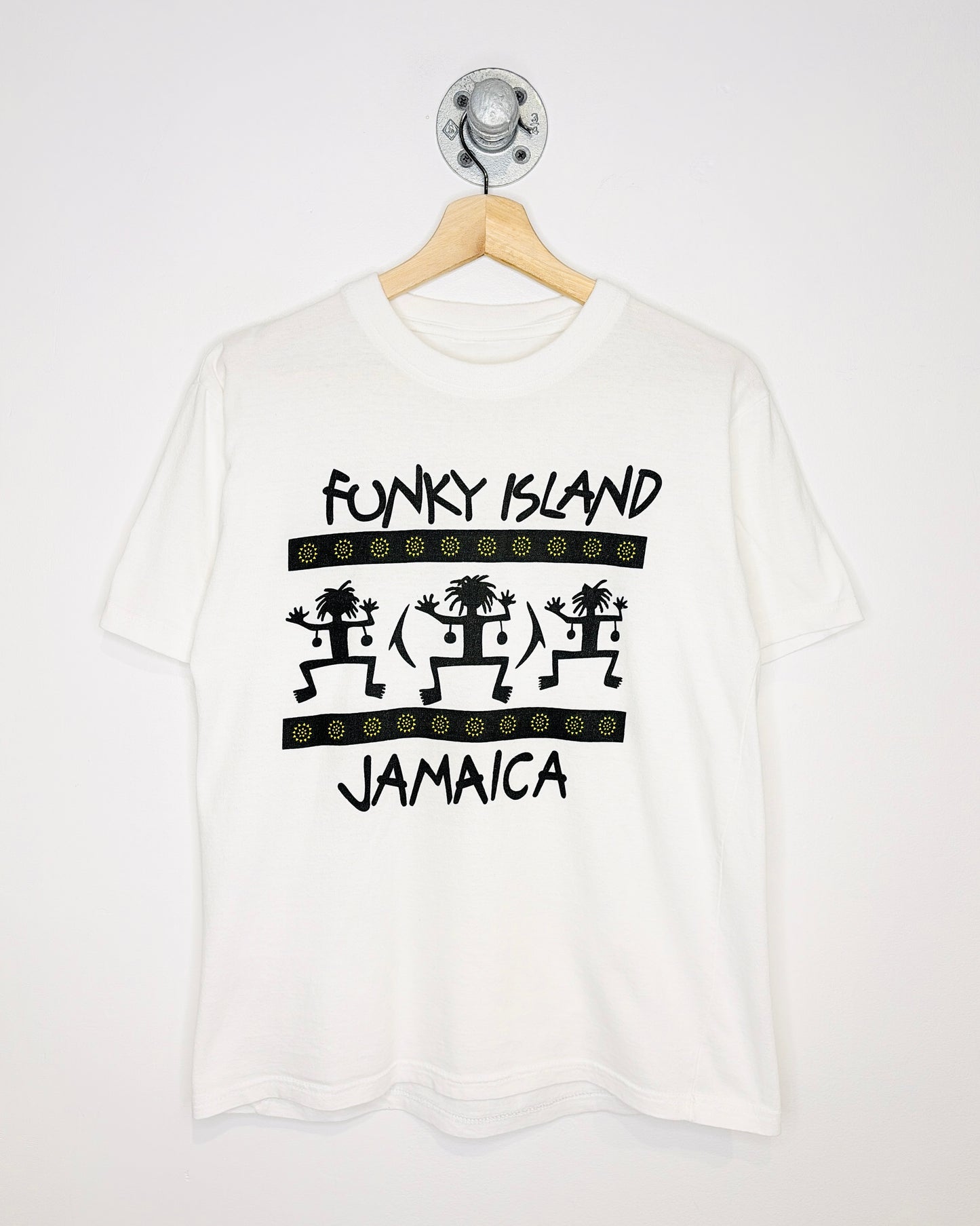 Vintage Funky Island Jamaica White Tee Shirt