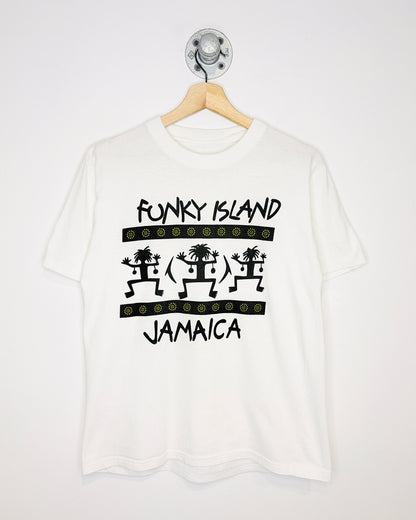 Vintage Funky Island Jamaica White Tee Shirt