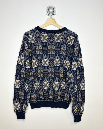 Vintage 90s Jantzen Navy Blue Textured Sweater