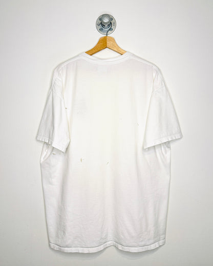 Vintage 90s Disney Goofy Cowboy Distressed White Tee Shirt