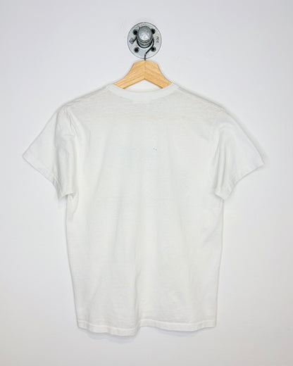 Vintage 80s Polar Bear Express Train Paper Thin White Tee Shirt