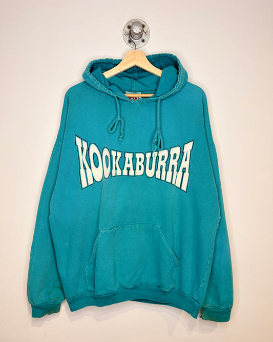 Vintage 90s Kookaburra Teal Boxy Hoodie