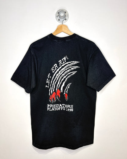 Vintage 1998 Predators Playoffs Black Tee Shirt