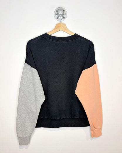 Nike Logo Three Tone Cropped Crewneck Sweatshirt