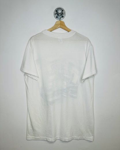 Vintage 1980s Chrome Cruisers Of The 50’s Graphic Print White Tee Shirt