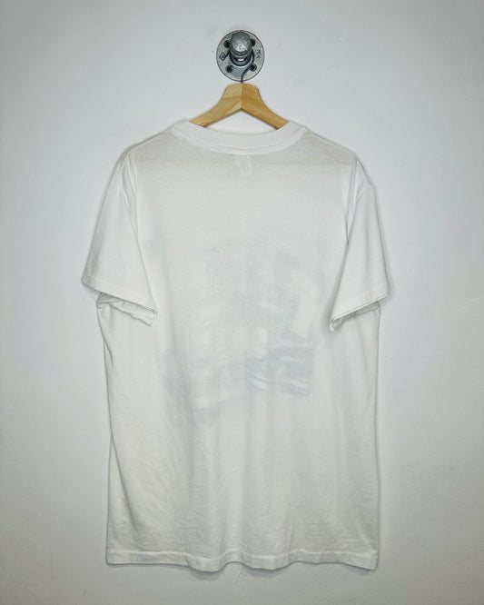 Vintage 1980s Chrome Cruisers Of The 50’s Graphic Print White Tee Shirt