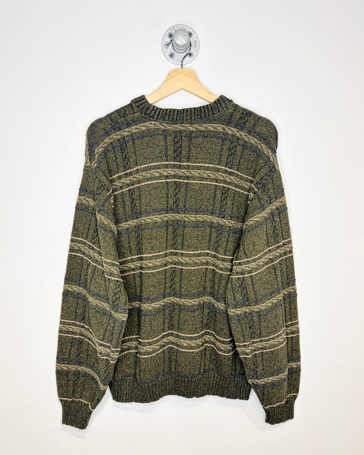 Vintage Haggar Green Earth Tone Plaid Sweater