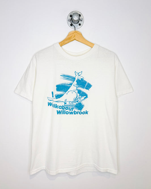 Vintage Late 1980s I Walkabout Willowbrook Graphic White Tee Shirt