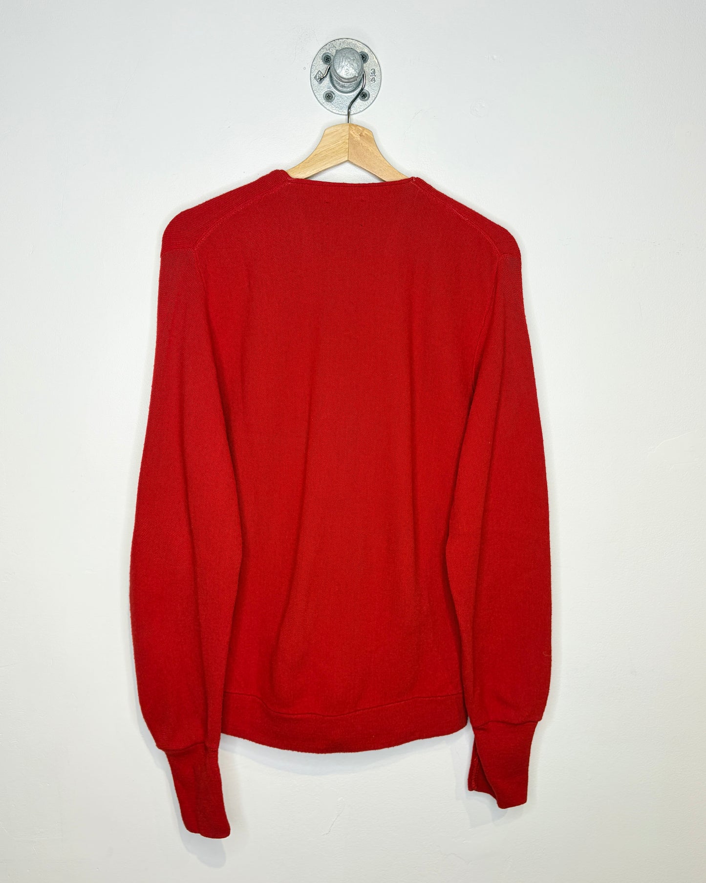 Vintage 1970s Par-5 Drummond Red Acrylic Cardigan