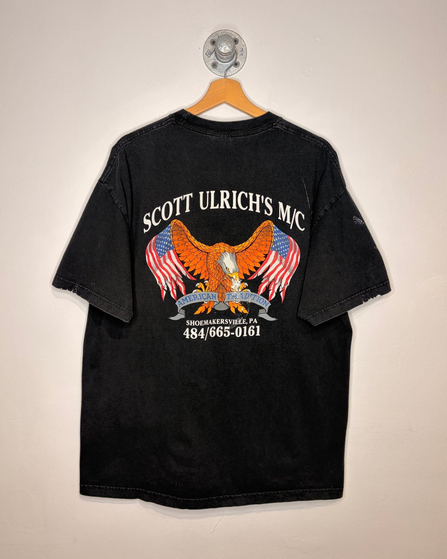 Vintage 2003 Old Skool Biker Black Tee Shirt