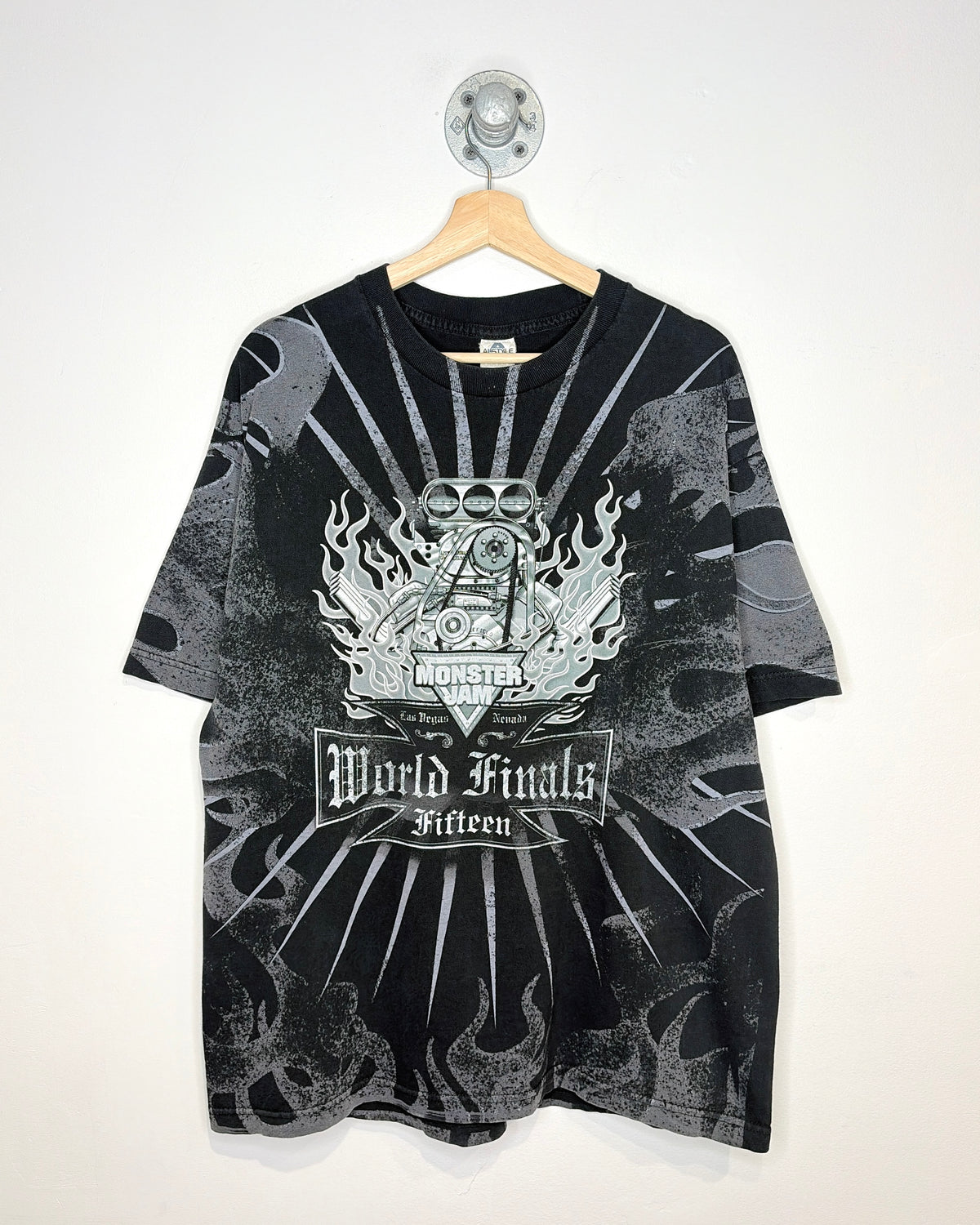 2014 Monster Jam World Finals AOP Black Tee Shirt
