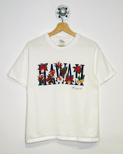 2000s Kauai Hawaii White Tee Shirt