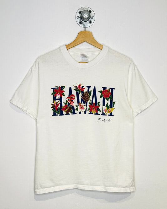 2000s Kauai Hawaii White Tee Shirt