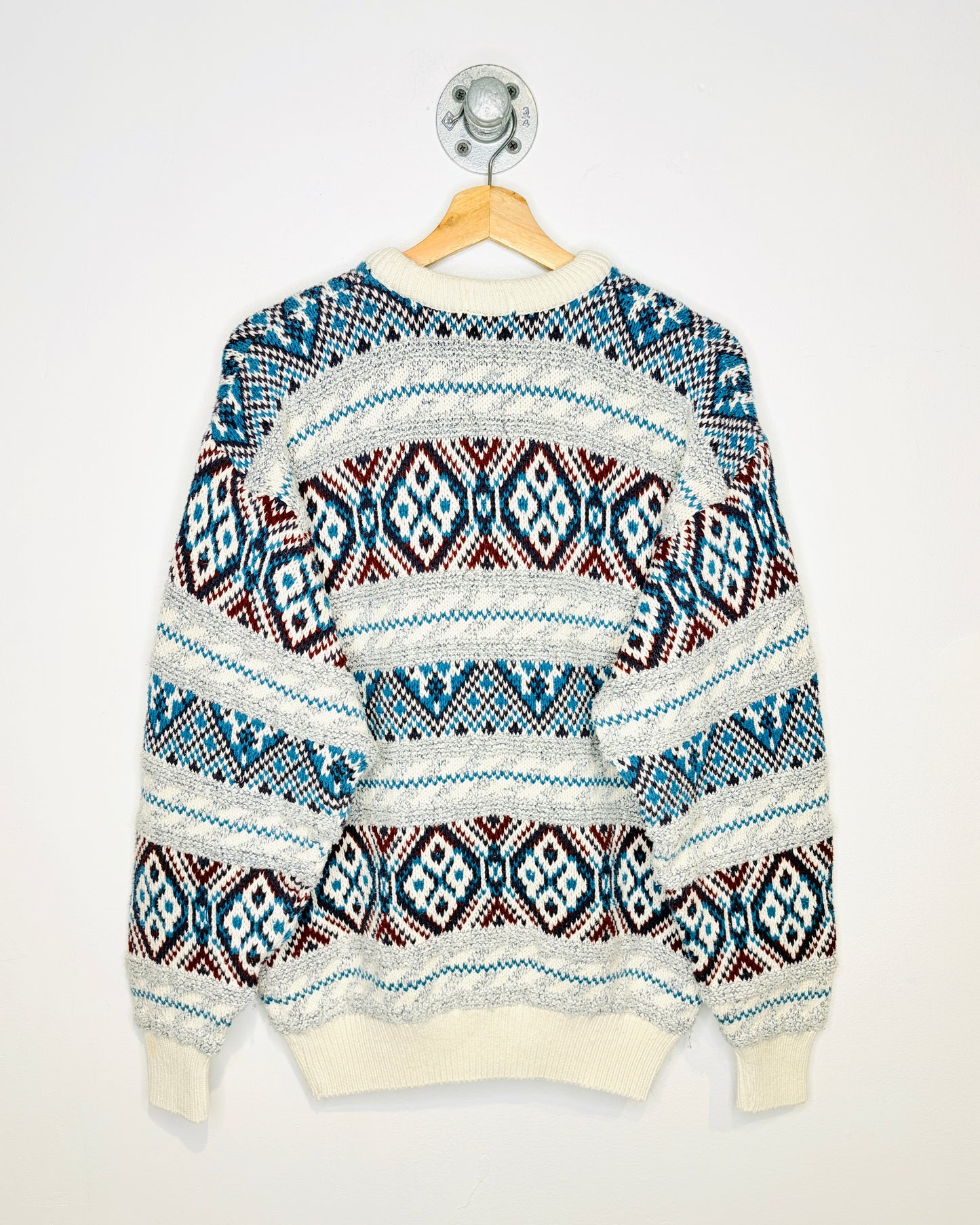 Vintage 90s Van Heusen Patterned Knit Sweater