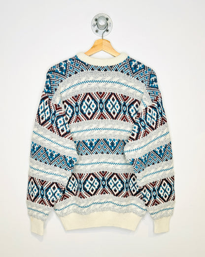 Vintage 90s Van Heusen Patterned Knit Sweater