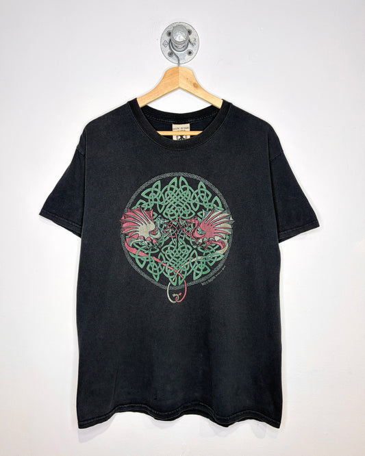 Vintage 1998 Keltic Dragons Black Tee Shirt