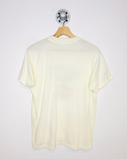 Vintage 1984 Minnesota Grandma’s Marathon Paper Thin Natural White Tee Shirt