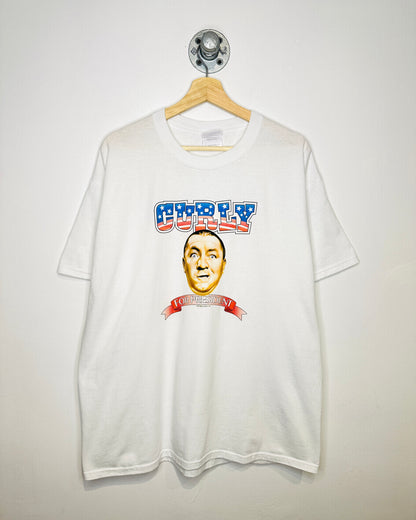 Vintage 2005 Curly For President White Tee Shirt