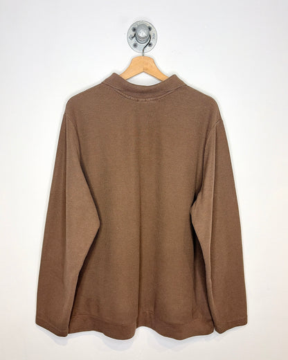 Vintage 2000s Blair Brown Long Sleeve Polo Shirt