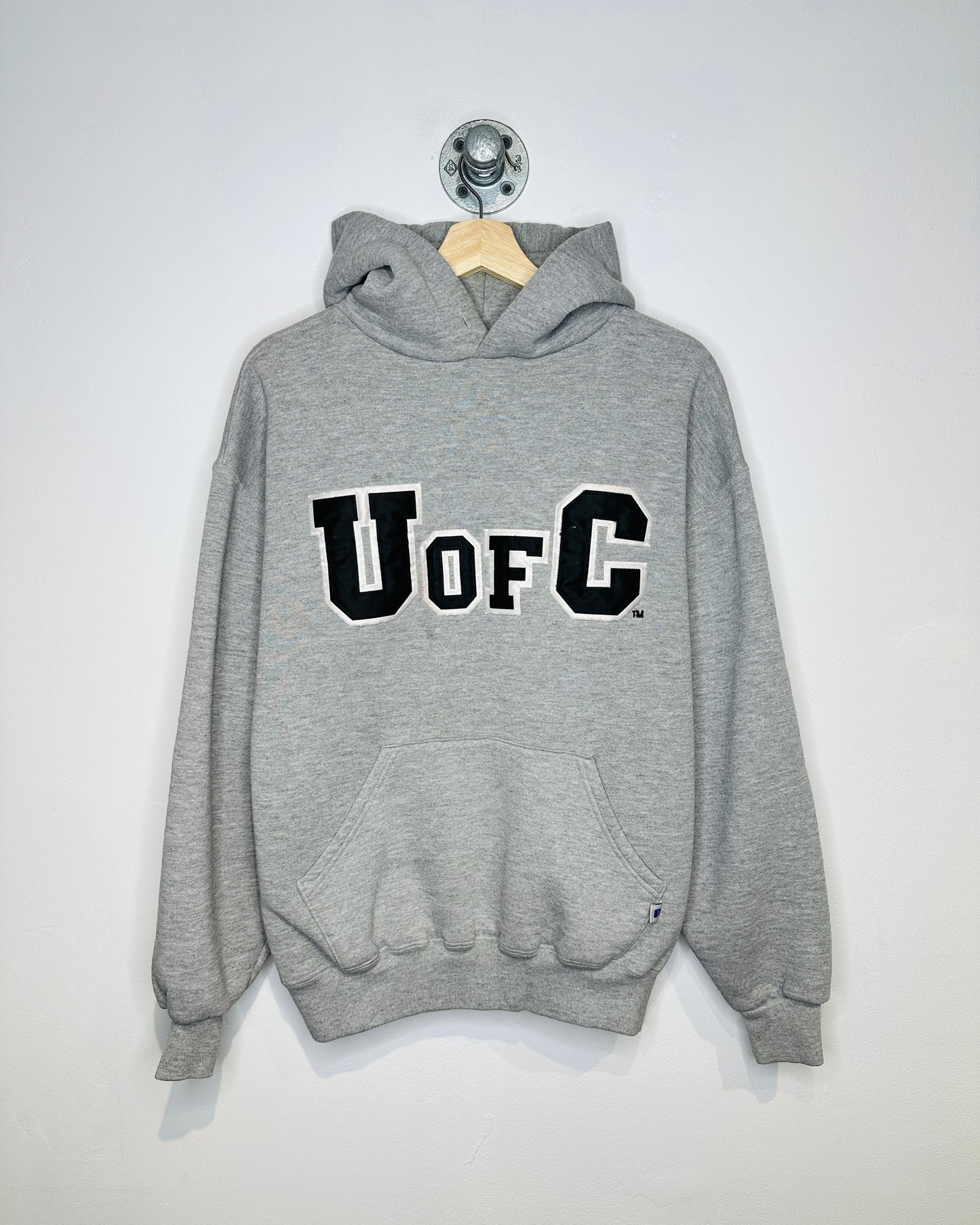 2000s U Of C Grey Russell Branded Grey Hoodie