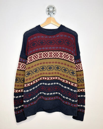 Vintage 90s “Woods Gray” Heavyweight Navy Sweater