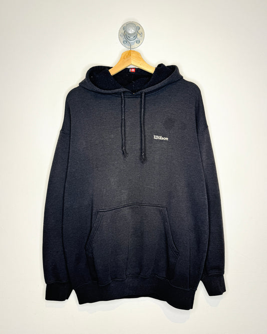 2000s Wilson Small Logo Black Hoodie