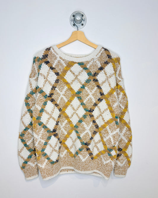 Vintage 90s Emporio Gitano Chunky White Knit Sweater